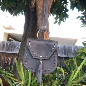 Grey satchel purse